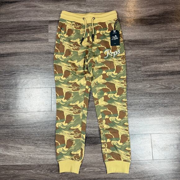 Prps Camo Logo Joggers Japan Beige/Army Men's Size Small Pants E00P606-BGE